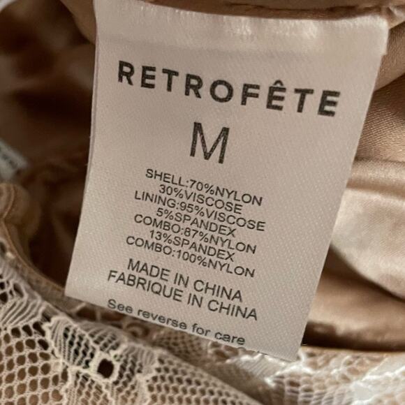 Retrofete Strapless Lace Dress in Blush - Picture 9 of 11